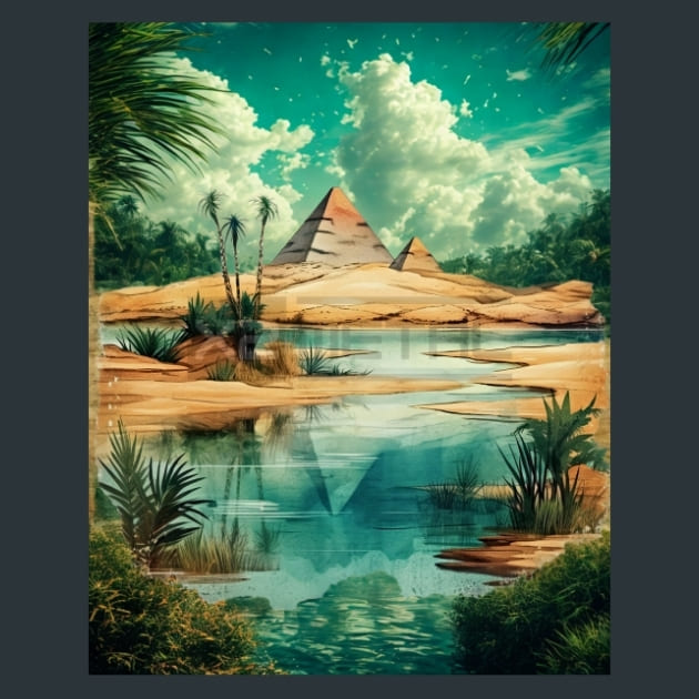 Ancient Egypt 17 Metal Wall Art and Desktop Mouse Pad by X2Metal