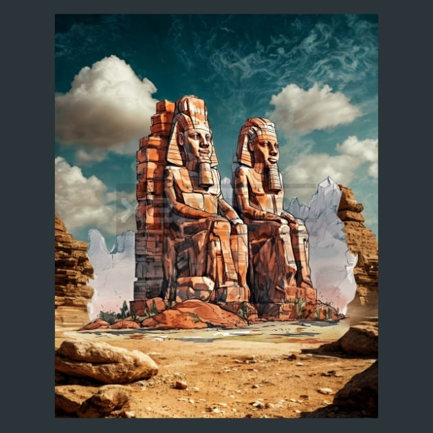 Ancient Egypt 18 Metal Wall Art and Desktop Mouse Pad by X2Metal