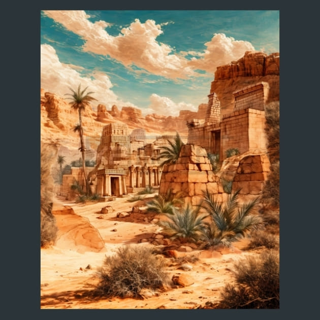 Ancient Egypt 9 Metal Wall Art and Desktop Mouse Pad by X2Metal