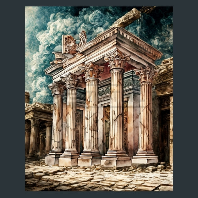 Ancient Greece 14 Metal Wall Art and Desktop Mouse Pad by X2Metal