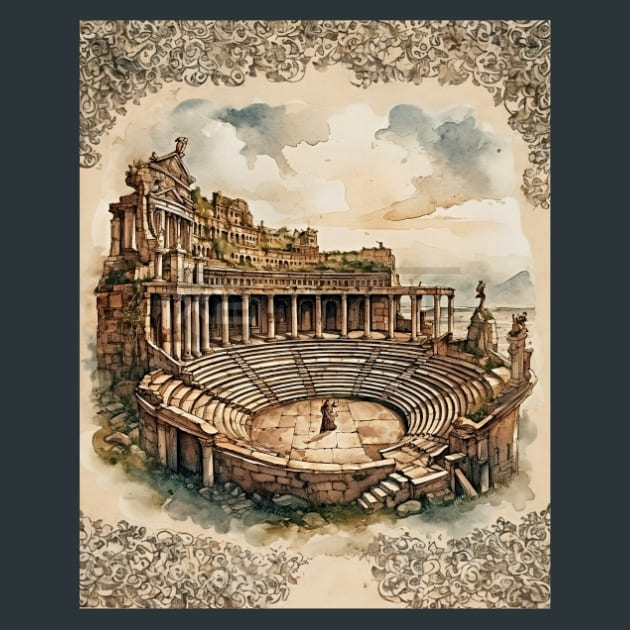 Ancient Greece 18 Metal Wall Art and Desktop Mouse Pad by X2Metal