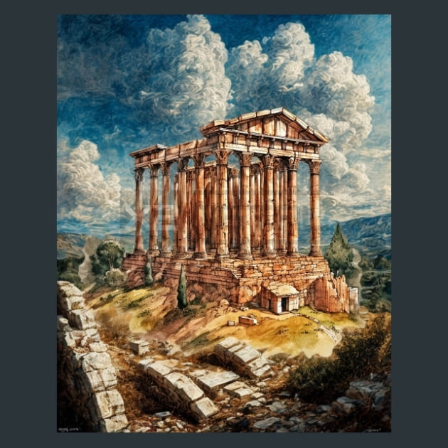 Ancient Greece 2 Metal Wall Art and Desktop Mouse Pad by X2Metal