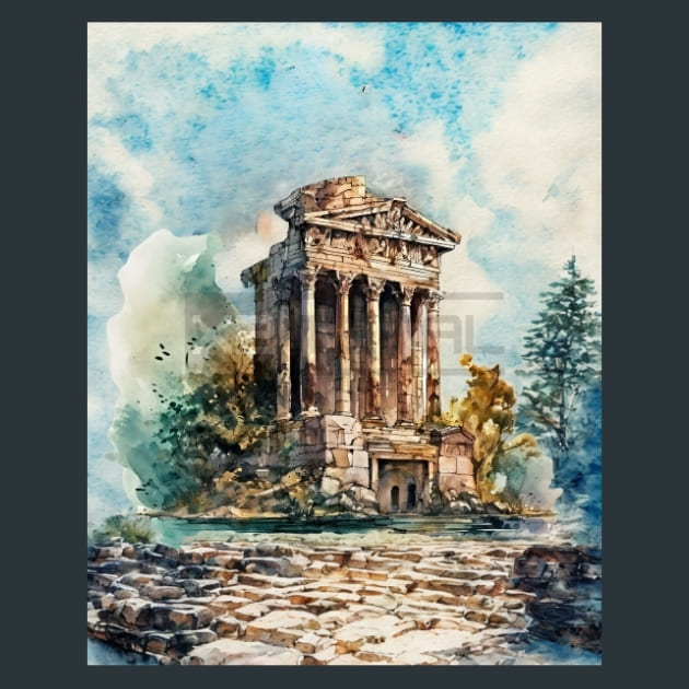 Ancient Greece 5 Metal Wall Art and Desktop Mouse Pad by X2Metal