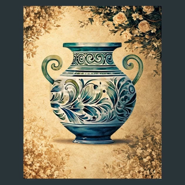 Ancient Pottery 19 Metal Wall Art and Desktop Mouse Pad by X2Metal