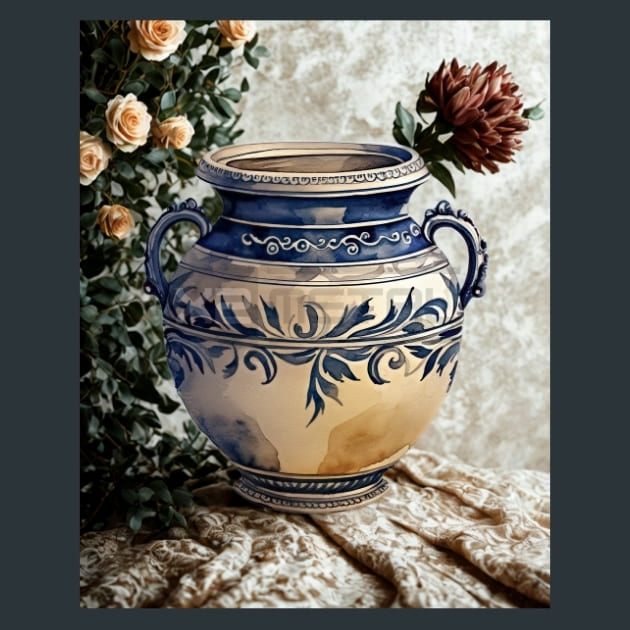 Ancient Pottery 24 Metal Wall Art and Desktop Mouse Pad by X2Metal