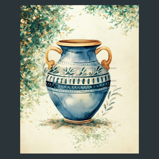 Ancient Pottery 28 Metal Wall Art and Desktop Mouse Pad by X2Metal