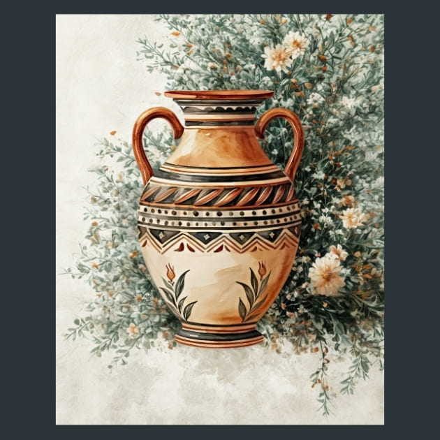 Ancient Pottery 29 Metal Wall Art and Desktop Mouse Pad by X2Metal