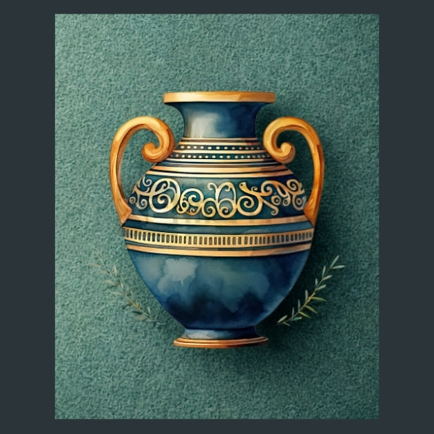 Ancient Pottery 30 Metal Wall Art and Desktop Mouse Pad by X2Metal