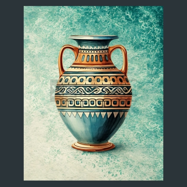 Ancient Pottery 31 Metal Wall Art and Desktop Mouse Pad by X2Metal
