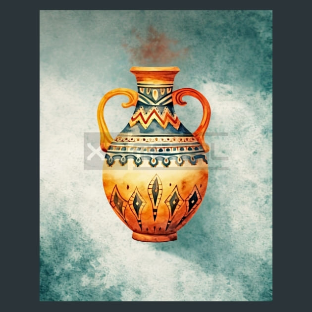 Ancient Pottery 36 Metal Wall Art and Desktop Mouse Pad by X2Metal