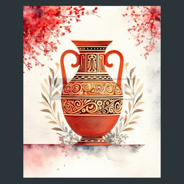 Ancient Pottery 3 – Metal Print &amp; Mouse Pad | ChromaLuxe | Made in Iowa USA
