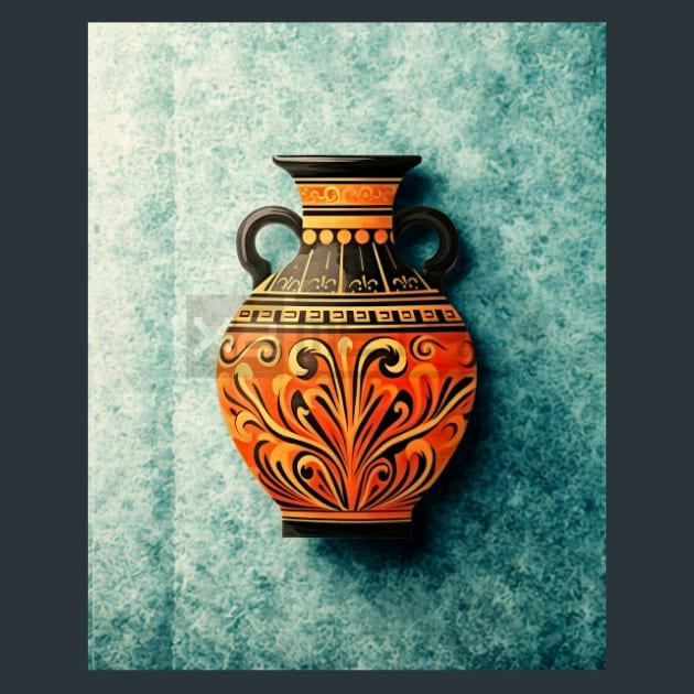 Ancient Pottery 40 – Metal Print &amp; Mouse Pad | ChromaLuxe | Made in Iowa USA