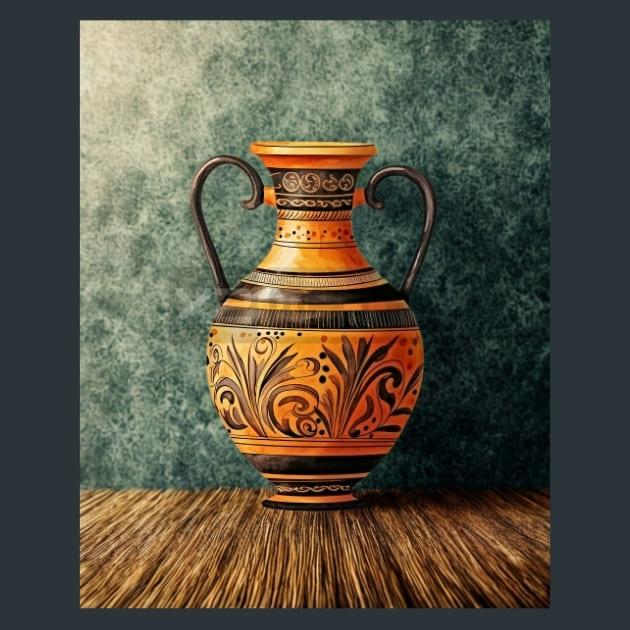 Ancient Pottery 41 – Metal Print &amp; Mouse Pad | ChromaLuxe | Made in Iowa USA