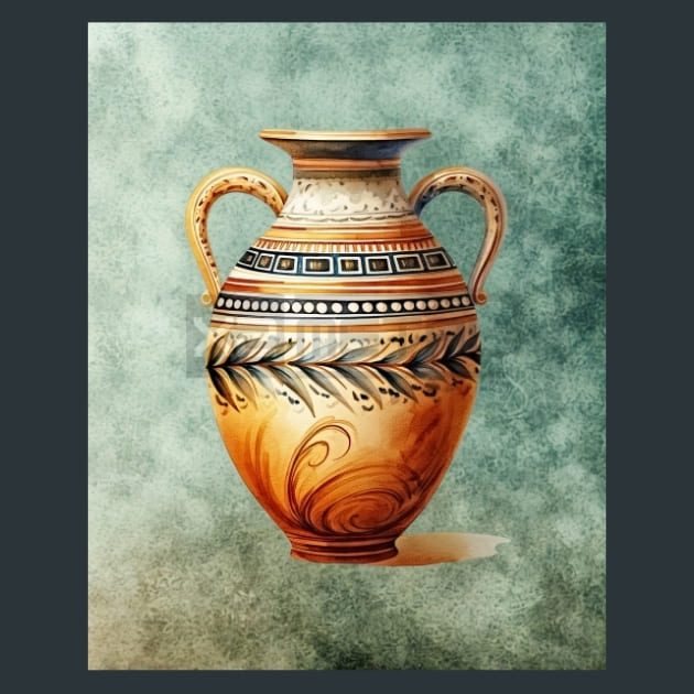 Ancient Pottery 44 Metal Wall Art and Desktop Mouse Pad by X2Metal