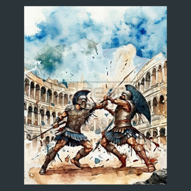Ancient Rome 19 Metal Wall Art and Desktop Mouse Pad by X2Metal
