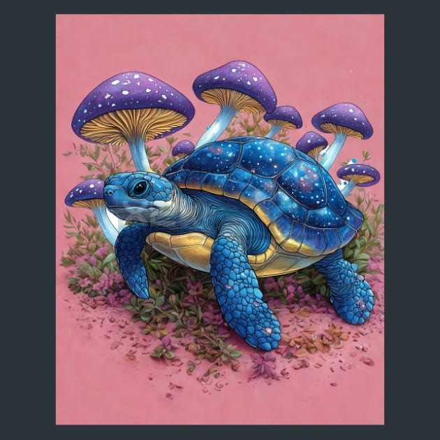 Ancient Swimmer Turtles Metal Wall Art and Desktop Mouse Pad by X2Metal