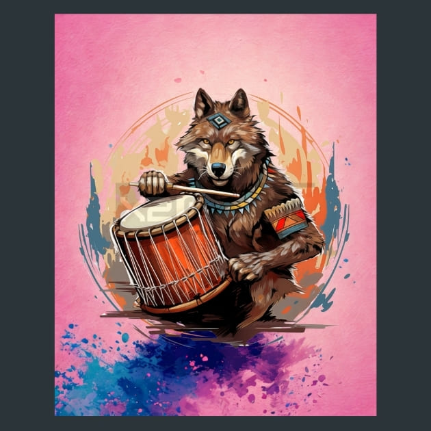Ancient Wanderer Wolf Metal Wall Art and Desktop Mouse Pad by X2Metal