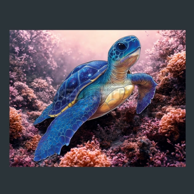 Ancient Waters Turtles Metal Wall Art and Desktop Mouse Pad by X2Metal