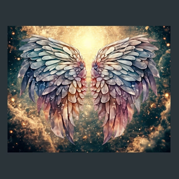 Angel Wings 13 Metal Wall Art and Desktop Mouse Pad by X2Metal