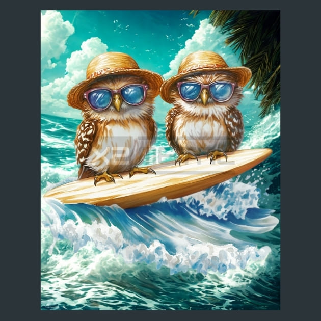 Animals-on-the-Beach Metal Wall Art and Desktop Mouse Pad by X2Metal