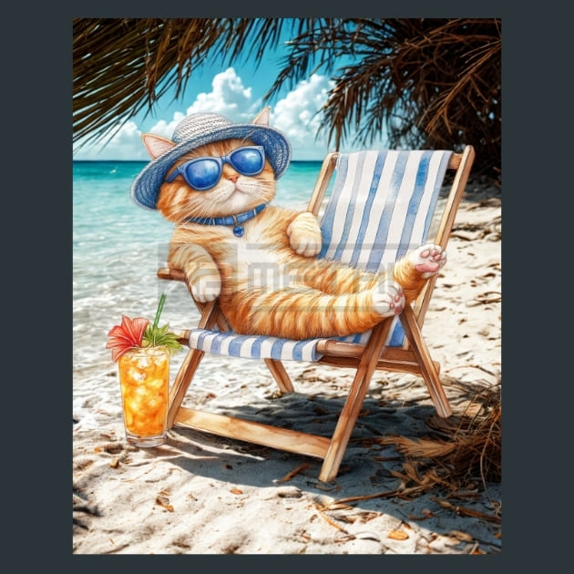 Animals on the Beach 28 Metal Wall Art and Desktop Mouse Pad by X2Metal