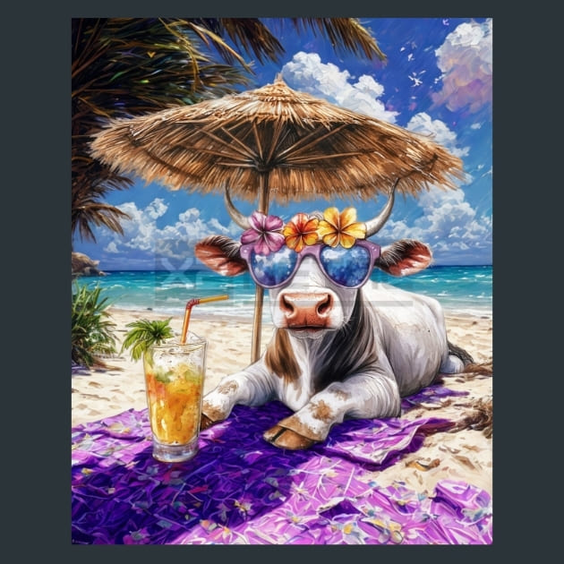 Animals on the Beach 29 Metal Wall Art and Desktop Mouse Pad by X2Metal