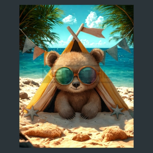Animals On The Beach 7 – Metal Print &amp; Mouse Pad | ChromaLuxe | Made in Iowa USA