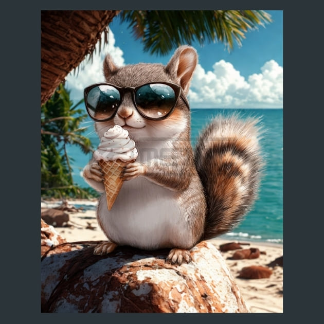 Animals On The Beach 9 – Metal Print &amp; Mouse Pad | ChromaLuxe | Made in Iowa USA