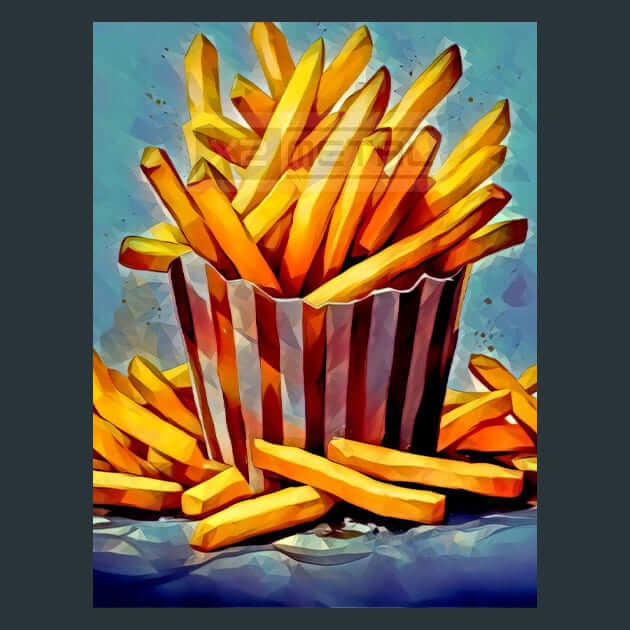 Appetizing Potato Sticks – Metal Print &amp; Mouse Pad | ChromaLuxe | Made in Iowa USA