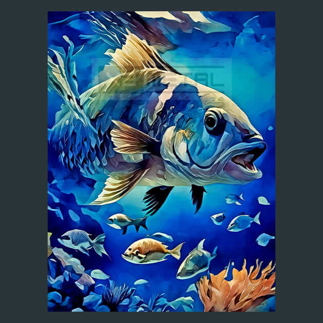Aquatic Fish Metal Wall Art and Desktop Mouse Pad by X2Metal