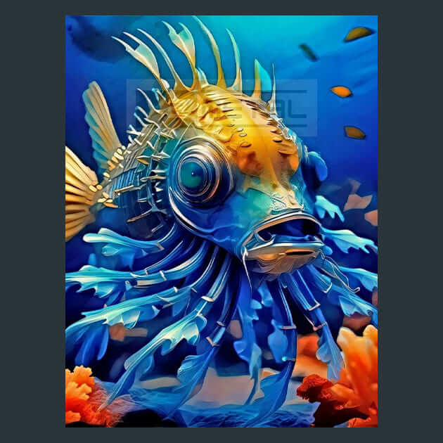 Aquatic Wonder Metal Wall Art and Desktop Mouse Pad by X2Metal