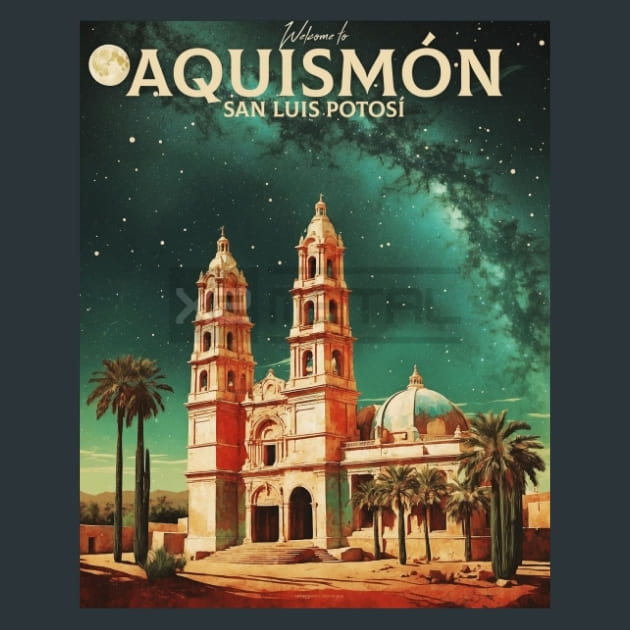 Aquismn San Luis Potos Mexico Metal Wall Art and Desktop Mouse Pad by X2Metal