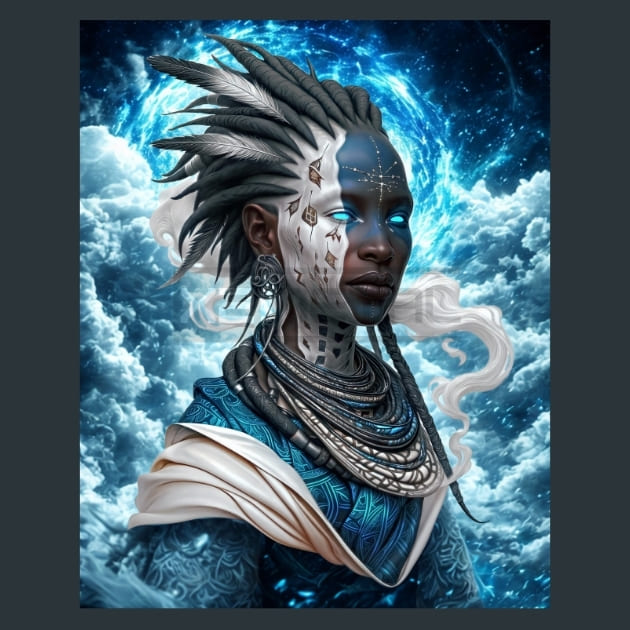 Ara Orun - Orisha-Voices of the Sky Metal Wall Art and Desktop Mouse Pad by X2Metal