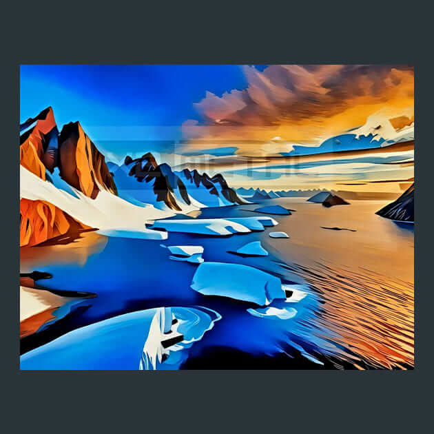 Arctic Sea Serenity Metal Wall Art and Desktop Mouse Pad by X2Metal