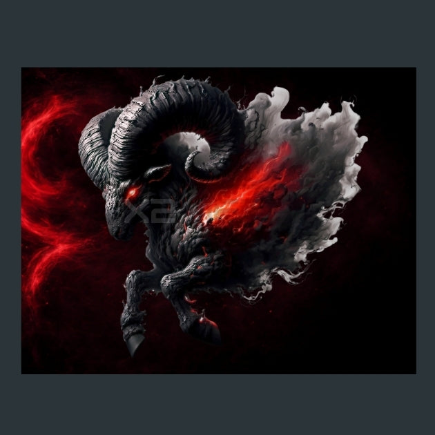 Aries-Zodiac-Signs-Ethereal Metal Wall Art and Desktop Mouse Pad by X2Metal