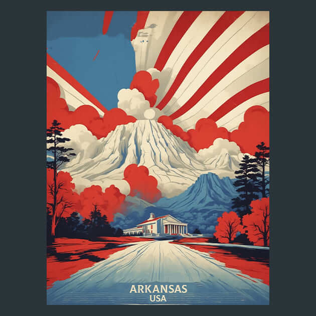 Arkansas Metal Wall Art and Desktop Mouse Pad by X2Metal
