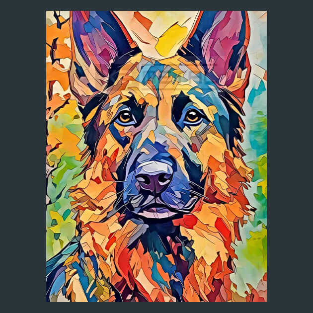 Artistic Dog Metal Wall Art and Desktop Mouse Pad by X2Metal