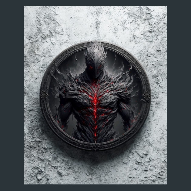 Ash Elemental Avatar Metal Wall Art and Desktop Mouse Pad by X2Metal