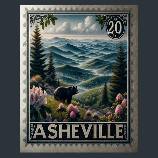 Ashville-Stamp-2-Metal-Prints