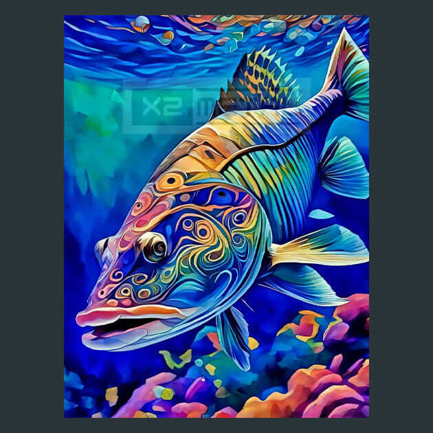 Atlantic Cod Ocean Harmony Metal Wall Art and Desktop Mouse Pad by X2Metal
