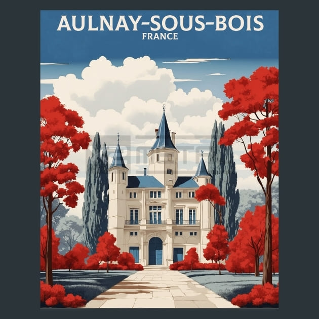 Aulnaysous Bois France Metal Wall Art and Desktop Mouse Pad by X2Metal
