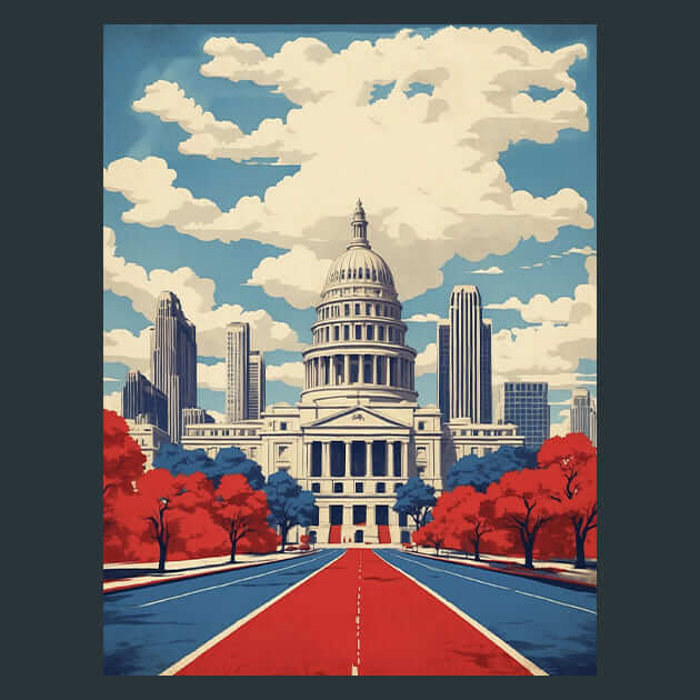 Austin Tx Metal Wall Art and Desktop Mouse Pad by X2Metal