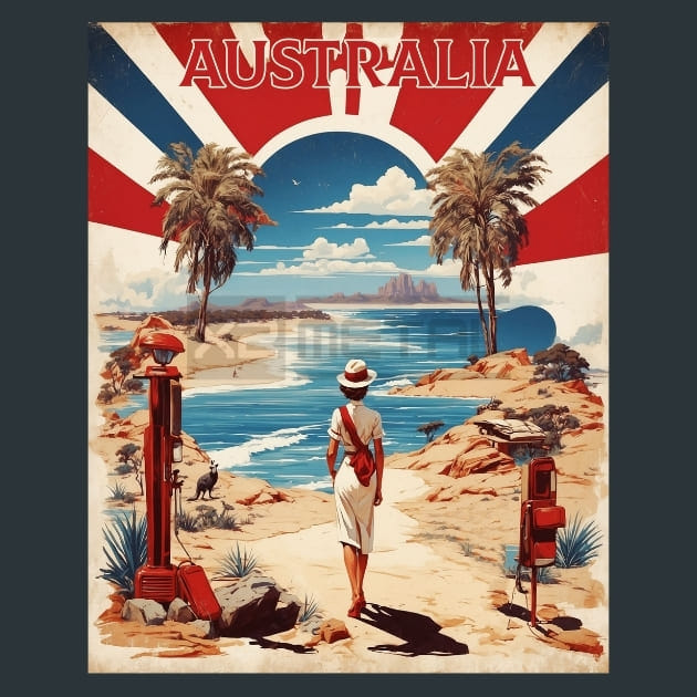 Australia 1 Metal Wall Art and Desktop Mouse Pad by X2Metal