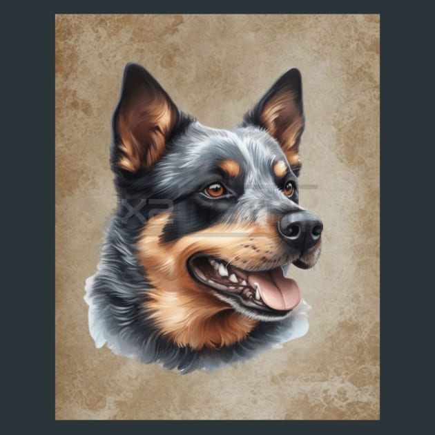 Australian Cattle Dog Metal Wall Art and Desktop Mouse Pad by X2Metal