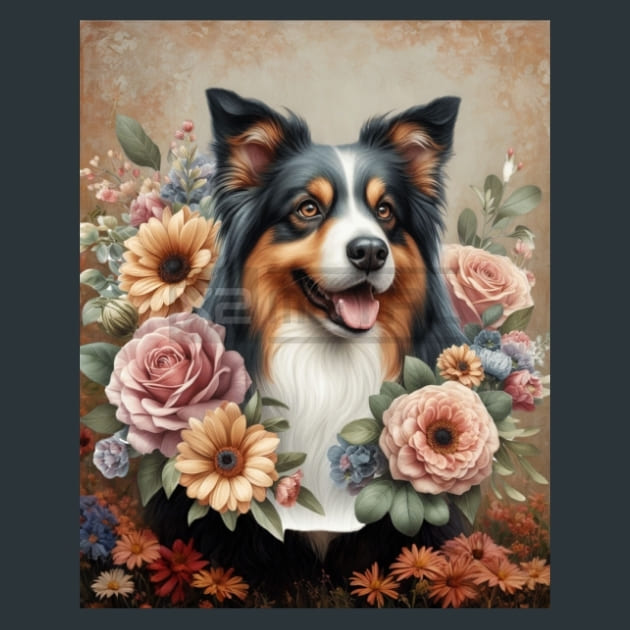 Australian Shepherd 1 Metal Wall Art and Desktop Mouse Pad by X2Metal