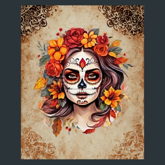 Autumn Catrina Metal Prints, Posters &amp; Mousepads