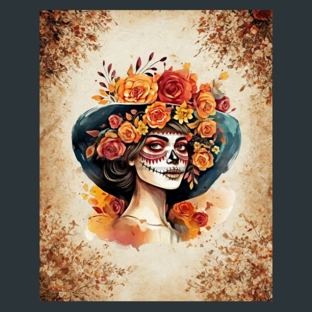 Autumn Catrina Metal Prints, Posters &amp; Mousepads