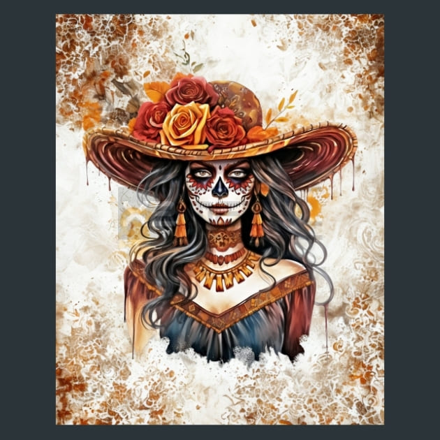Autumn Catrina 29 Metal Wall Art and Desktop Mouse Pad by X2Metal