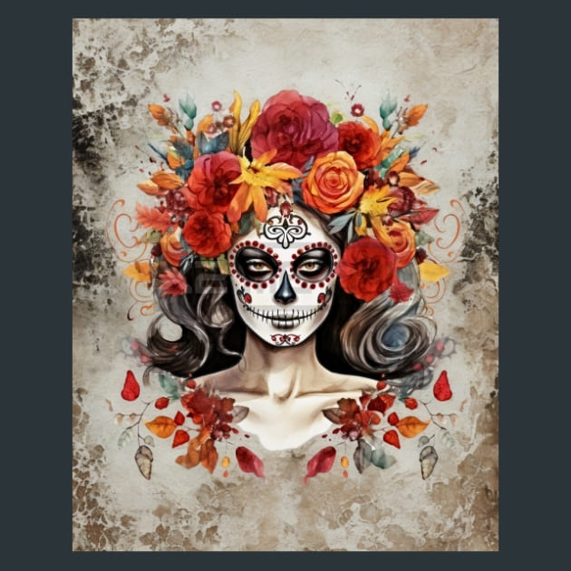 Autumn Catrina Metal Prints, Posters &amp; Mousepads