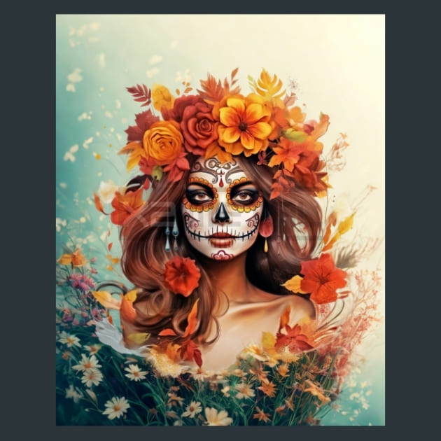 Autumn Catrina Metal Prints, Posters &amp; Mousepads